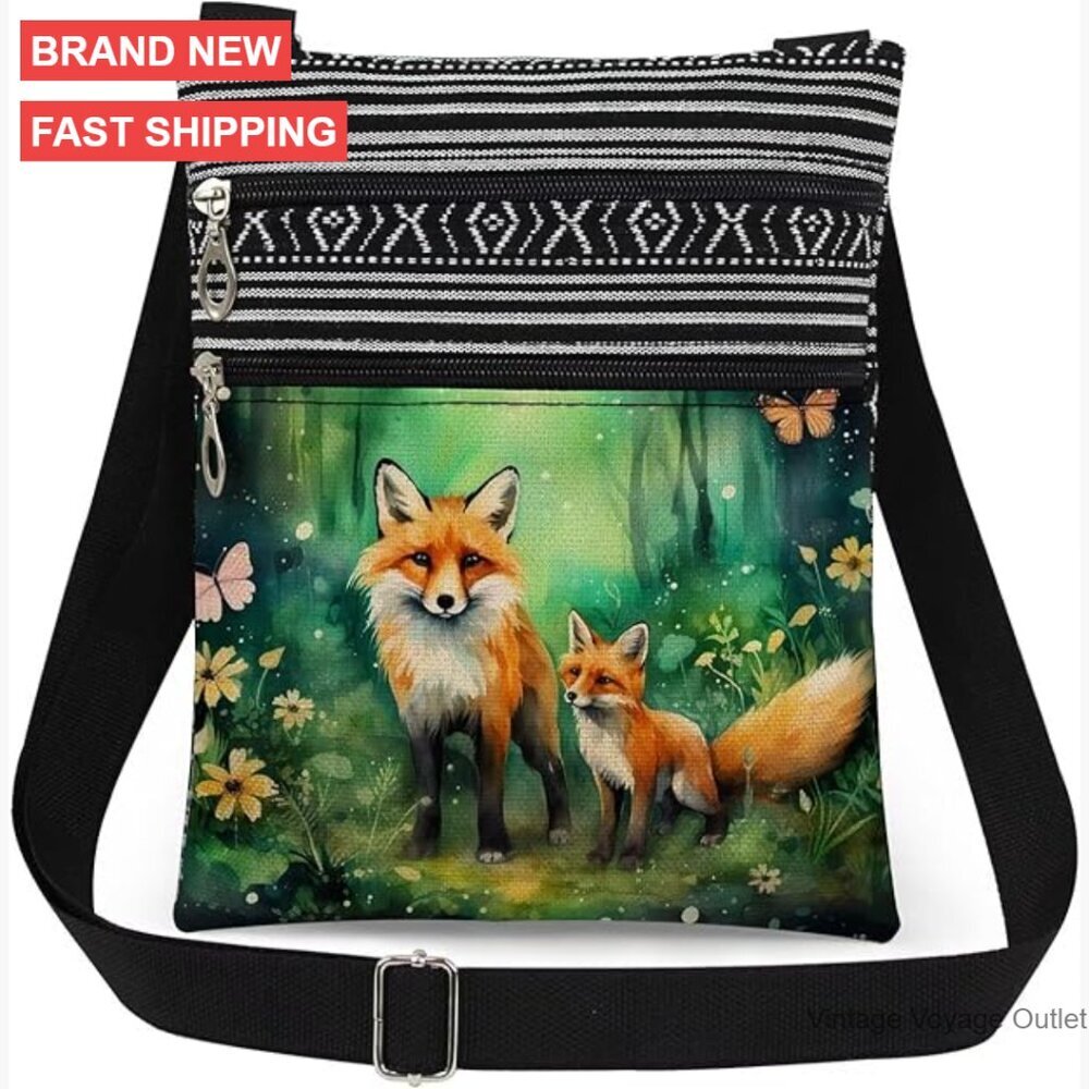 Adjustable Strap Crossbody Bag with Dual Compartments for Travel Essentials
